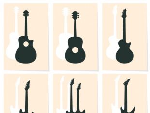 310x233 Guitar Silhouette Free Vector Free Vectors Ui Download