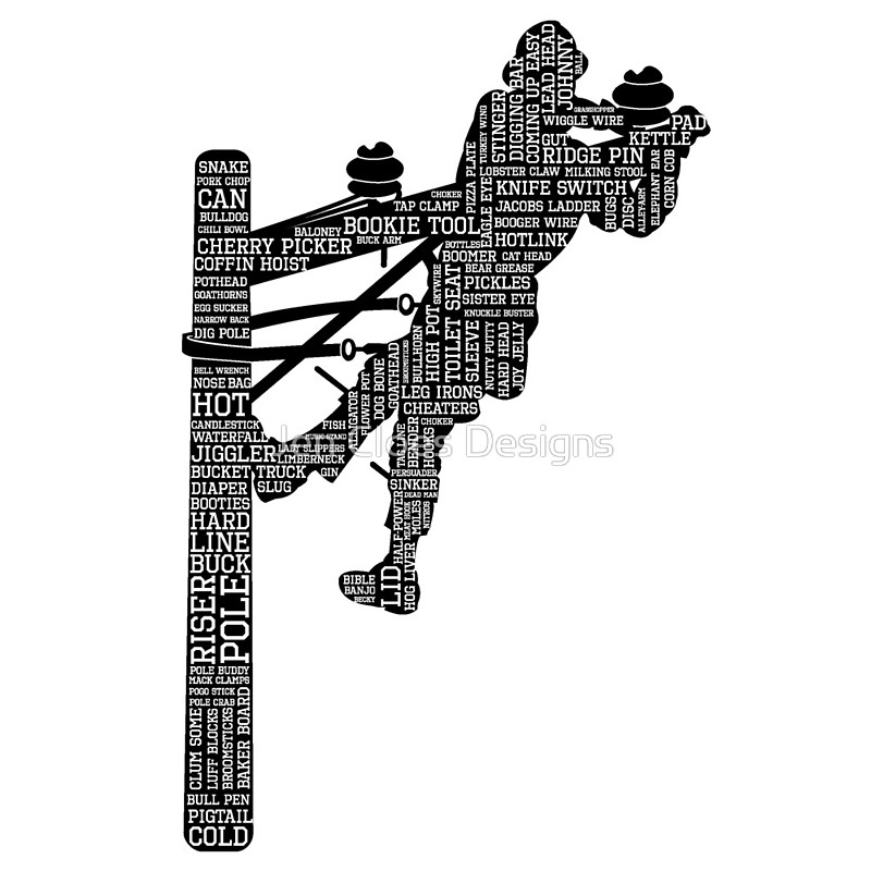 800x800 Lineman Art Prints By Jen Cloes Designs Redbubble