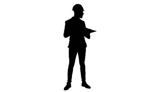 320x180 Silhouette Funny Dancing Construction Worker, Architect