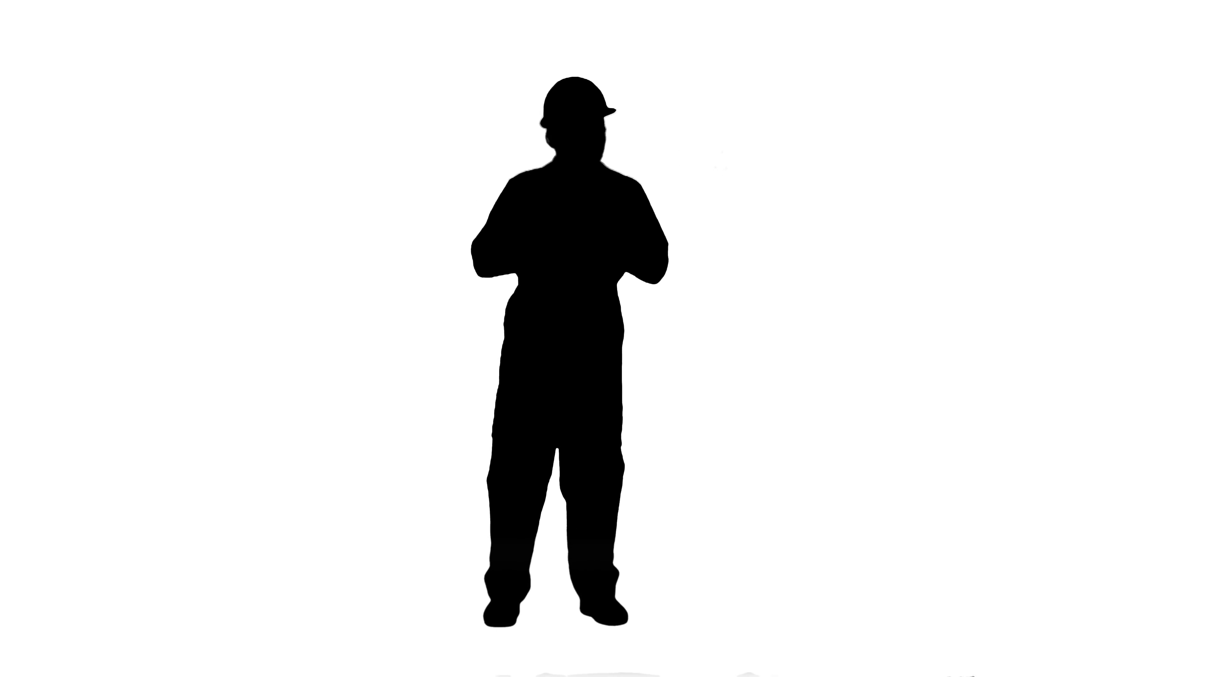 3840x2160 Silhouette Funny Dancing Construction Worker, Architect