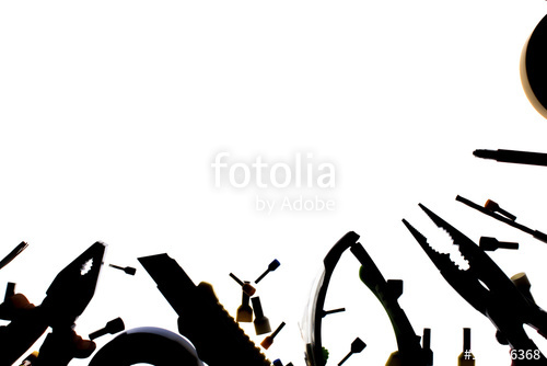 500x334 Silhouette Of Professional Collection Of Electrician Tools