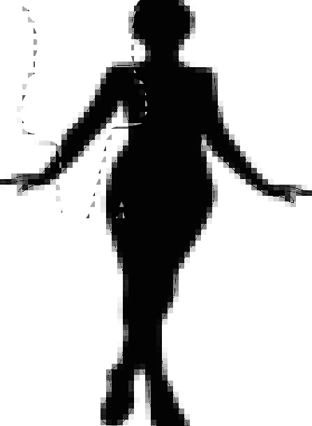 447x609 Woman, Lady, Fashion, Outline, Beauty, Black, Dark, Silhouette
