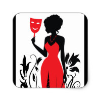 200x200 Woman Silhouette Stickers Zazzle