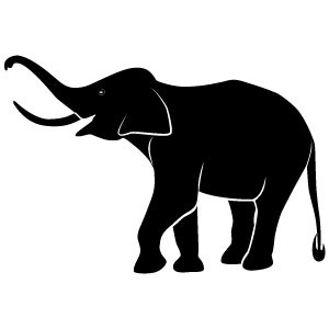 300x300 Vector Clipart Elephant