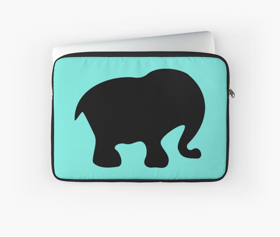 1181x999 Cute Baby Elephant Silhouette Laptop Sleeves By Shabzdesigns
