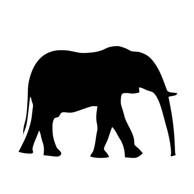 660x660 Elephant Outline Image