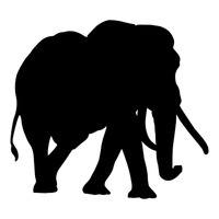 200x200 Elephant Elephants Animal Animals Mammal Mammals Silhouette