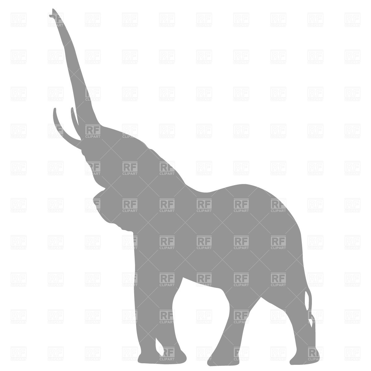 1200x1200 Elephant Silhouette Royalty Free Vector Clip Art Image