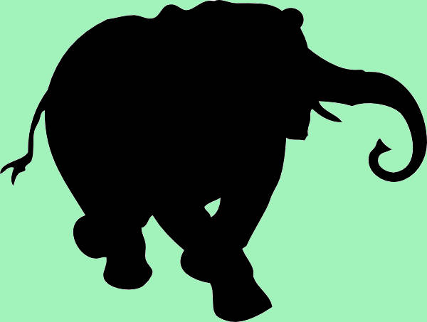 Elephant Clipart Silhouette