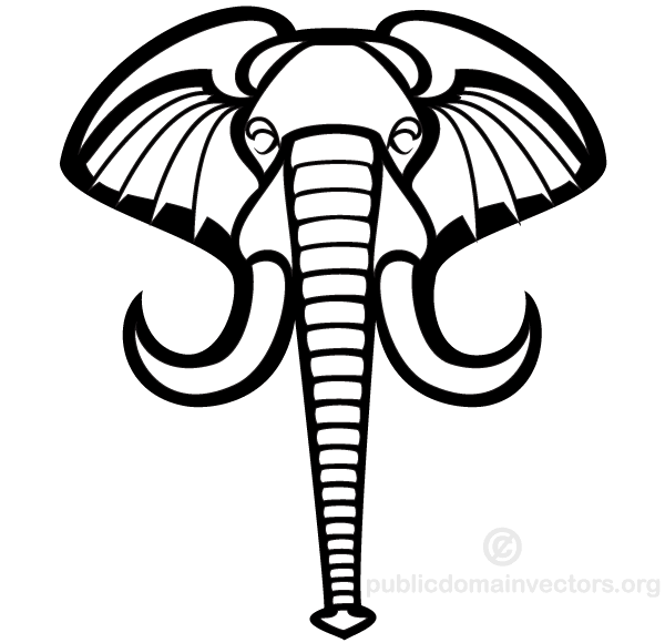 600x580 Vector Elephant Head Illustrator Download Free Vector Art Free