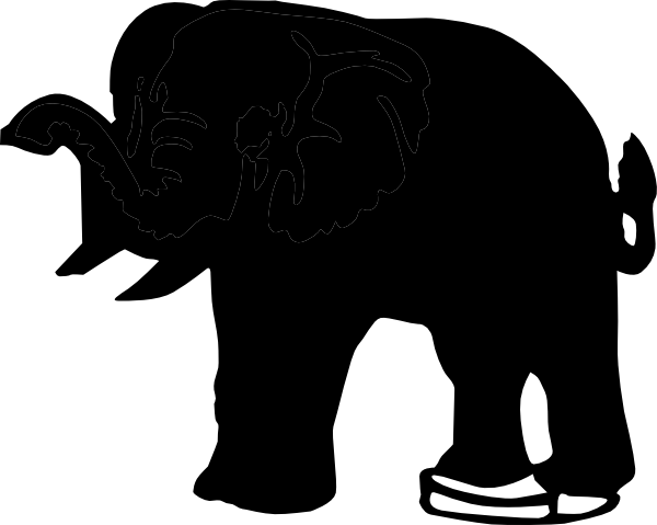 600x479 Elephant Silhouette Clip Art