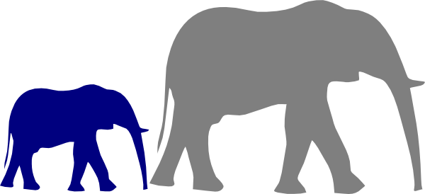 600x274 Mother And Baby Elephant Clip Art