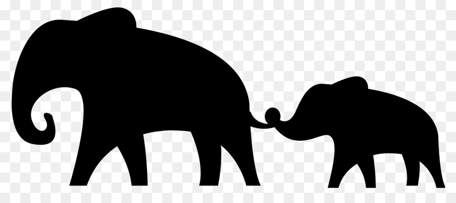 900x400 African Elephant Silhouette Clip Art