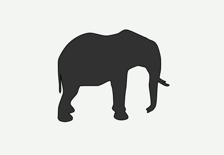 720x500 Elephant Silhouette Stencils