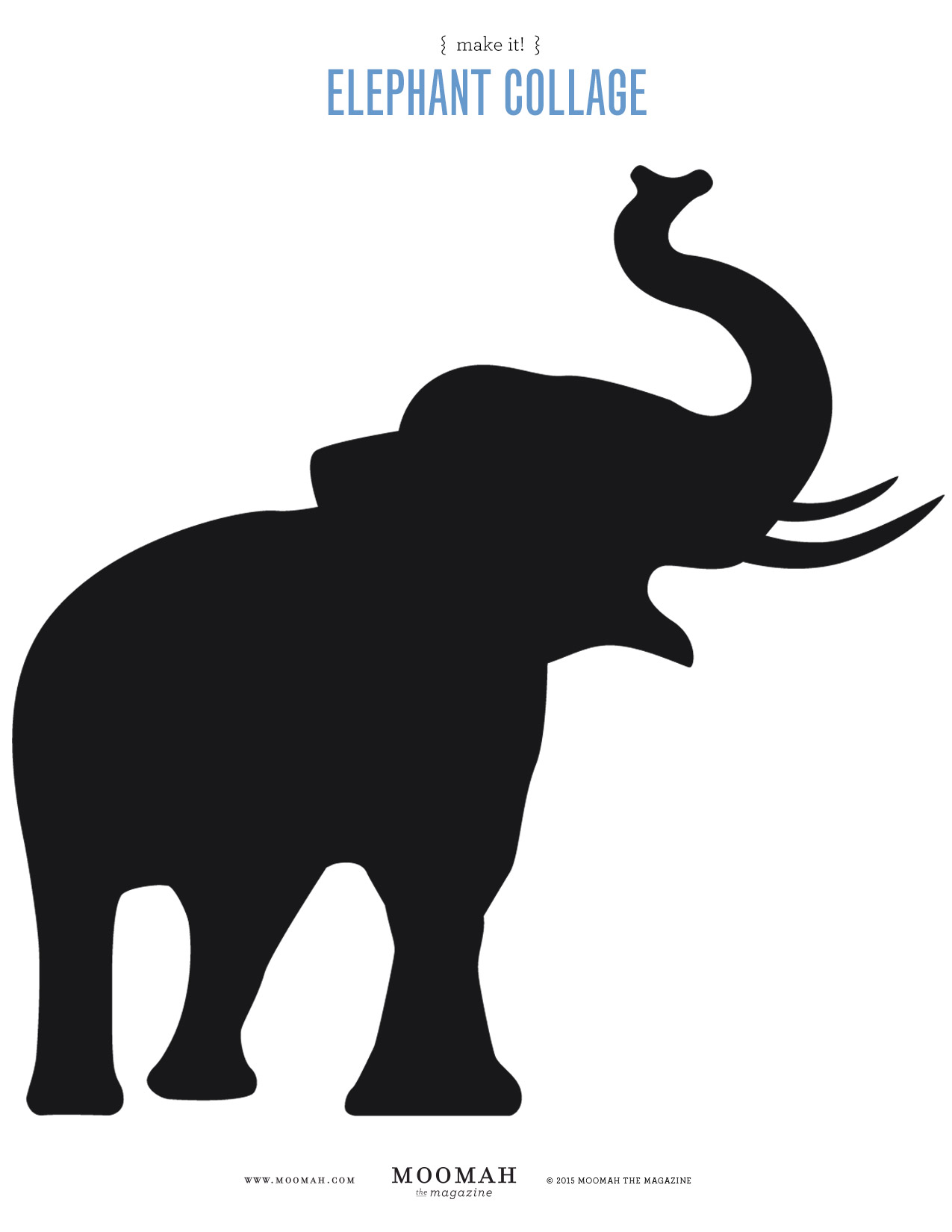 Elephant Stencil Printable - Printable Word Searches