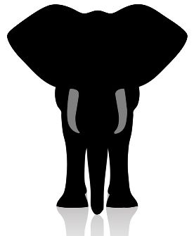 Elephant Silhouette Stencil at GetDrawings | Free download