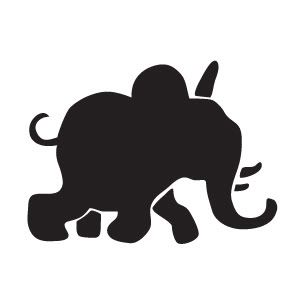 Elephant Silhouette Stencil at GetDrawings | Free download