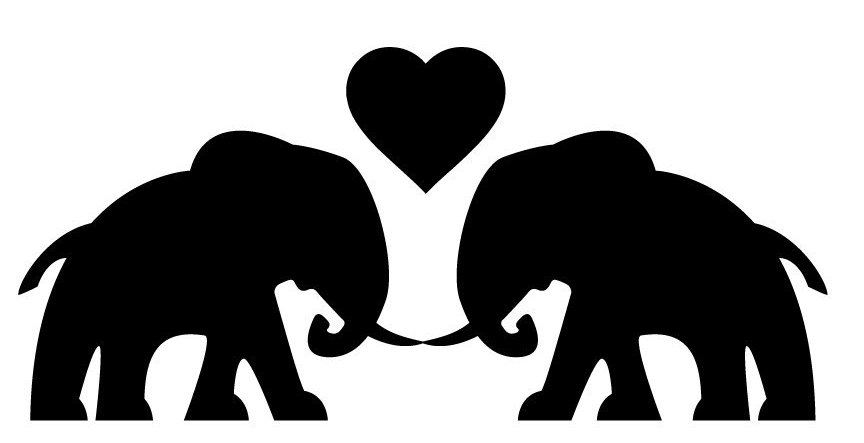 Elephant Silhouette Stencil at GetDrawings | Free download