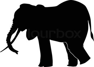 320x229 Vector Elephant Silhouette Stock Vector Colourbox