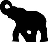 170x150 Elephant With Trunk Up Clipart