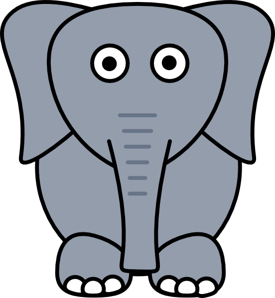 552x599 Clear Clipart Background Gray Elephant Collection