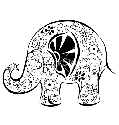 380x400 Drawn Asian Elephant Flower 3249267