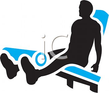 350x297 Silhouette Of A Man Using A Leg Machine