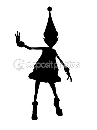 337x449 Christmas Elf Silhouette Illustration Silhouettes