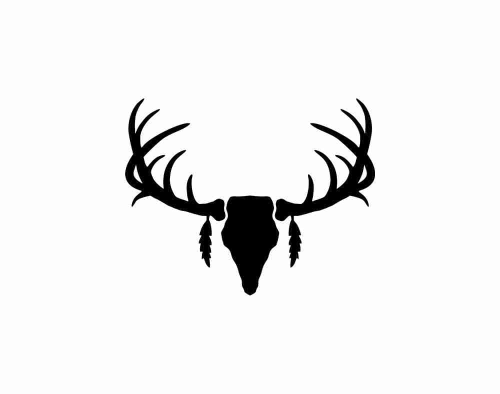 Elk Antler Silhouette at GetDrawings | Free download