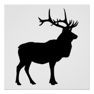 307x307 Elk Silhouette Art Amp Framed Artwork Zazzle