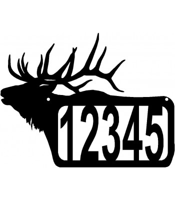 350x400 Elk Fighting Welcome Sign