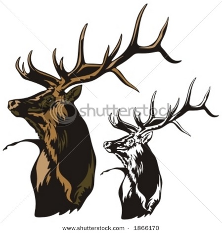 449x470 Drawn Elk Clipart