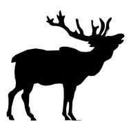 190x190 Elk Head Silhouette N2 Free Image