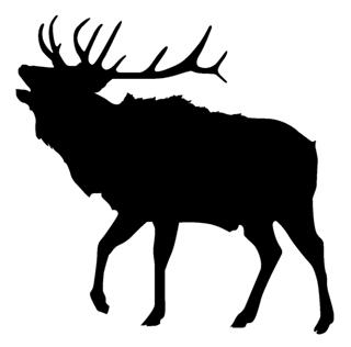 320x316 Elk Silhouette Decal Sticker