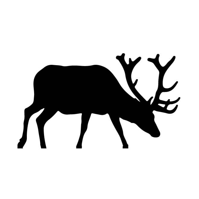 660x660 Elk Outline Illustration