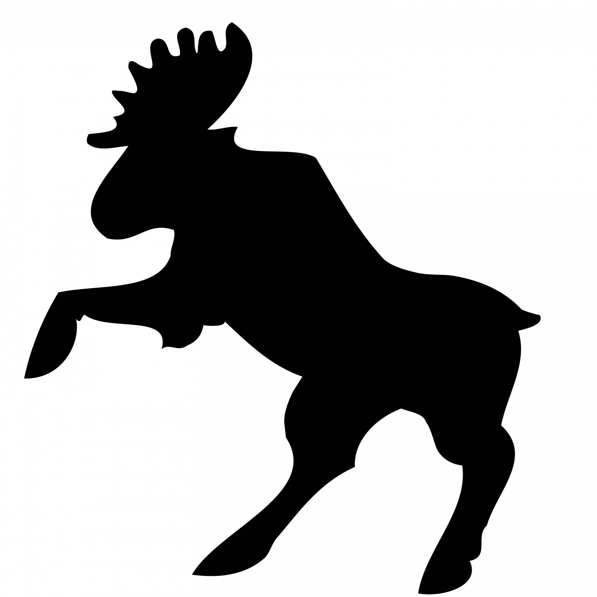 1920x1920 Elk Silhouette Free Stock Photo