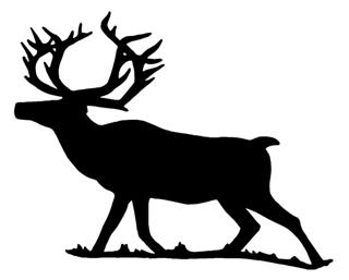 320x257 Elk Silhouette 2 Decal Sticker