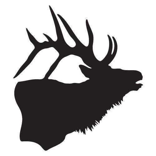 500x500 Elk Silhouette Decal Elk, Window And Silhouettes