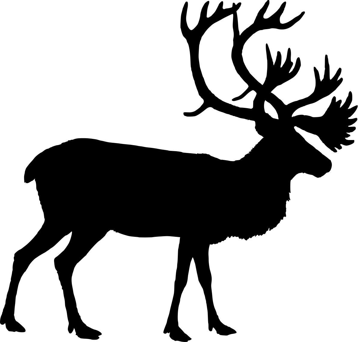 1192x1138 Best Photos Of Reindeer Head Silhouette