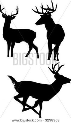 236x406 Stag Silhouette Deer Christmas Clip Art. Antlers, Skull, Bambi