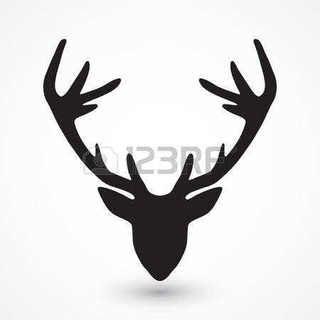 450x450 Free Deer Skull Silhouette Clipart