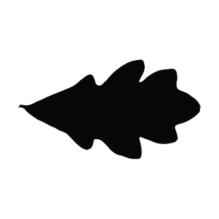 310x310 Elm Leaf Silhouette Plants Decals, Decal Sticker