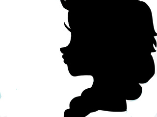 320x240 Just A Plain Silhouette Of Elsa. )