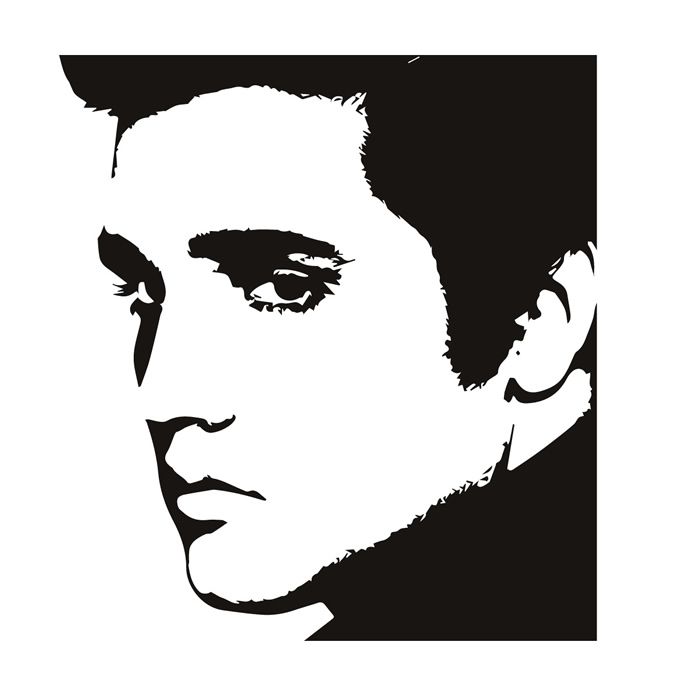 700x700 Elvis Presley Black And White Photo