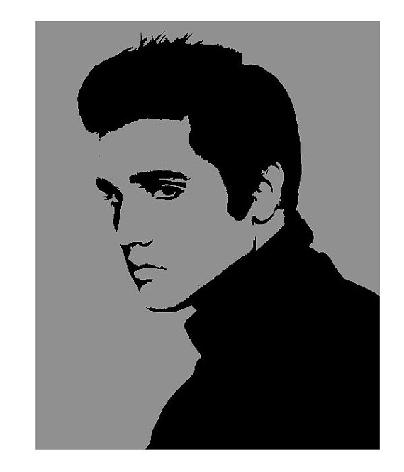 570x665 Elvis Presley Stencil (Reusable) From Brodrunnerstencils On Etsy