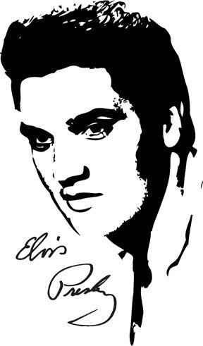 288x491 Elvis Presley Vinyl Wall Art Decal International Expressions