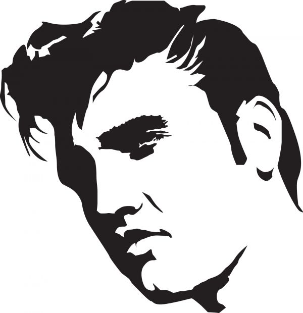 600x620 Elvis Presley Stencil Template Cosas Variadas