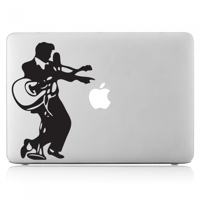700x700 Presley With Guitar Laptop Macbook Vinyl Decal Sticker