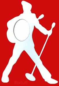 205x300 Unique Elvis Presley Silhouette Carved Wood Wall Mirror Handmade