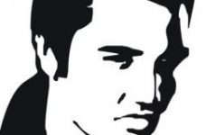 228x150 Elvis Silhouette Coloring Page 2019